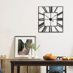 Modern Square Oversized Decorative Metal Wall Clock