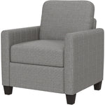 Modern Accent Chair With Spring Cushion, Back Pillow | Dove Gray