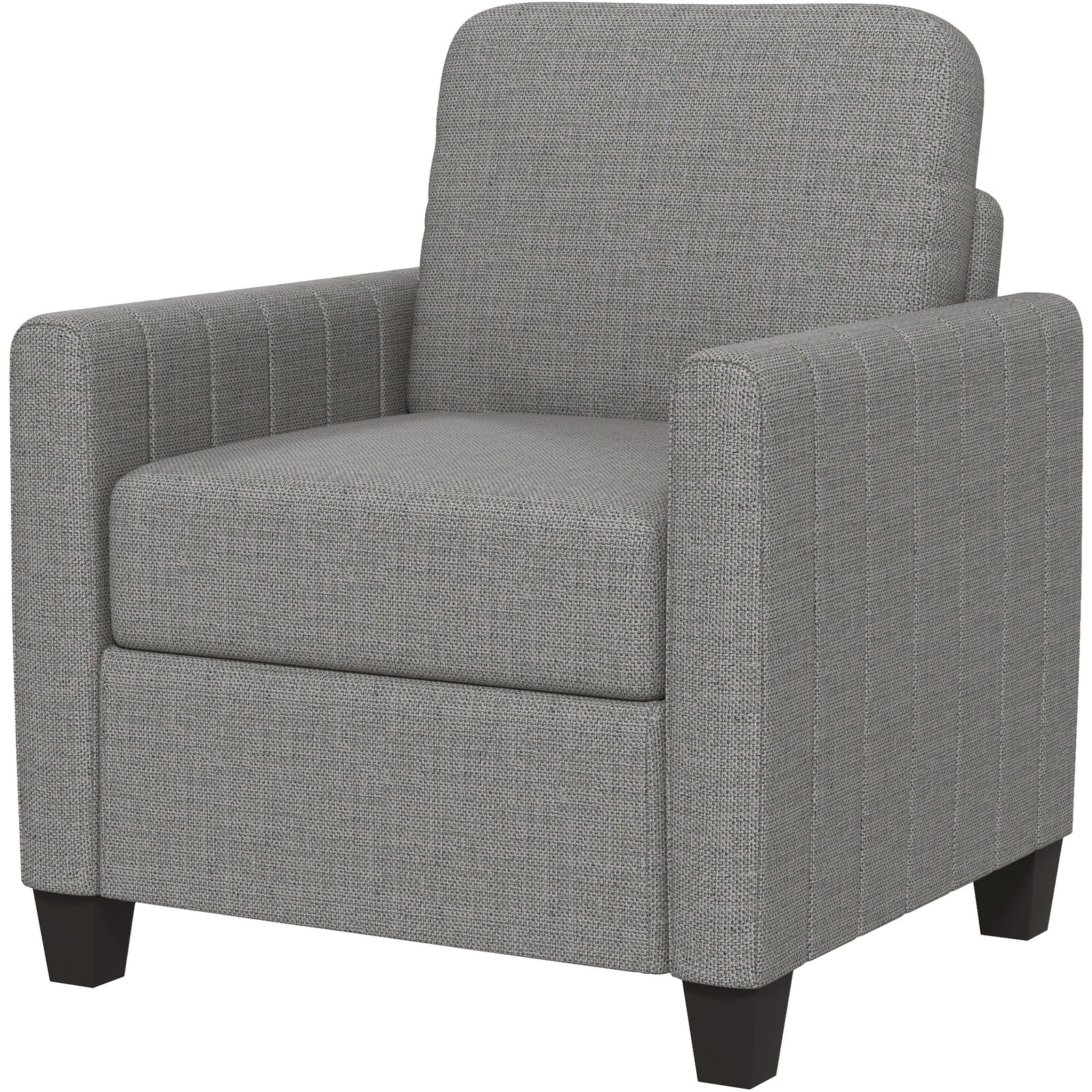 Modern Accent Chair With Spring Cushion, Back Pillow | Dove Gray