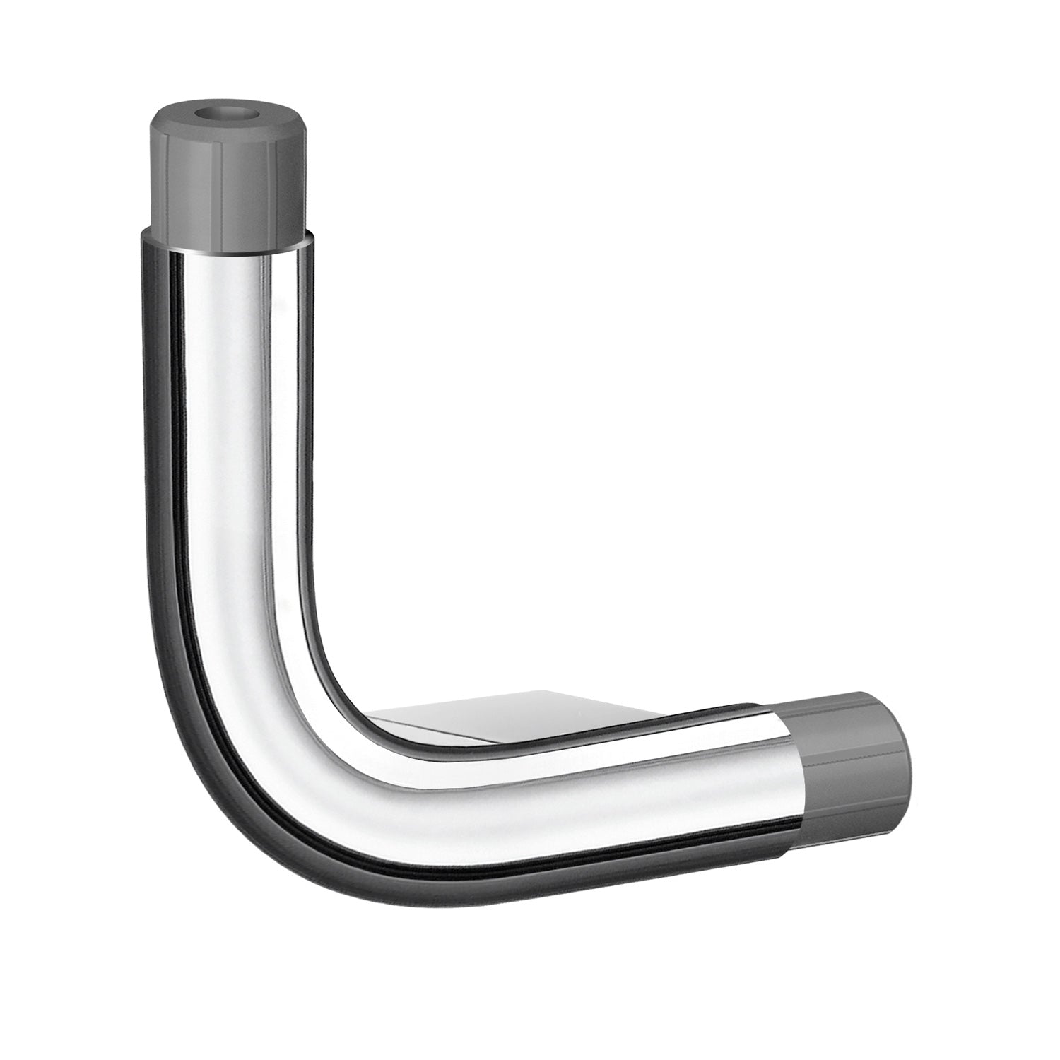 Chromed Steel Left L-shape Connection For Bathroom Grab Bar | Chromed Stainless Steel