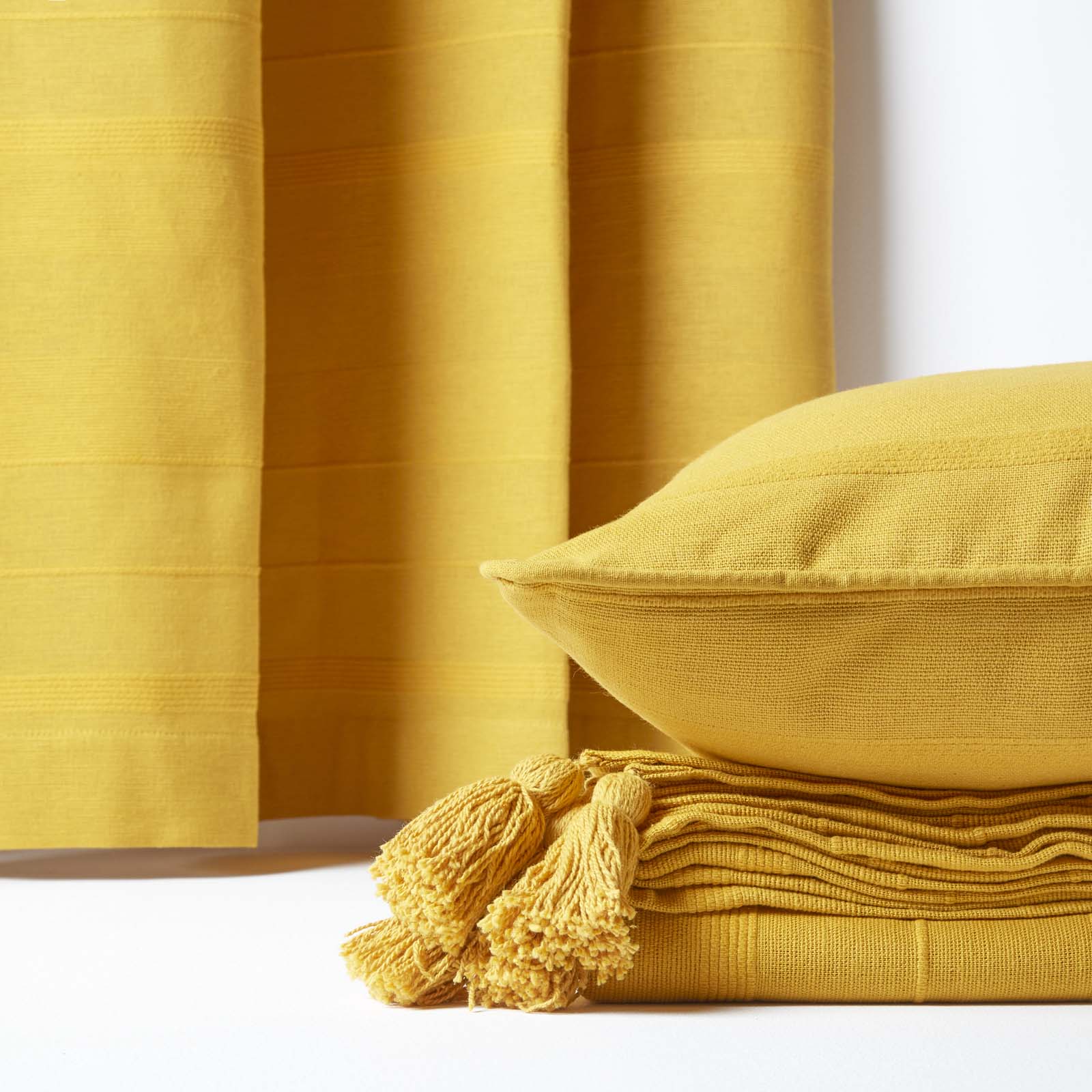 Cotton Rajput Ribbed Throw | 255cm x 360cm | Tangerine