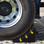 HOMCOM 2 Pack Rubber Wheel Chocks For Vehicles With Handle