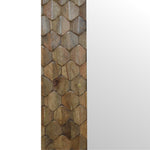 Solid Mango Wood Pineapple Carved Mirror Cabinet