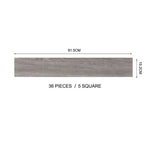 36pcs Rustic Style Wood Plank Pvc Flooring | Grey