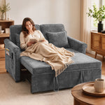 2 Seater Sofa Bed, 3-in-1 Convertible Pull Out Sofa Bed | Grey