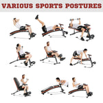 Foldable Dumbbell Bench - 7 Incline Adjustable | Black
