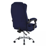 Swivel Velvet Office Chair Ergonomic Leisure Chair Height Adjustable Desk Chair | Blue
