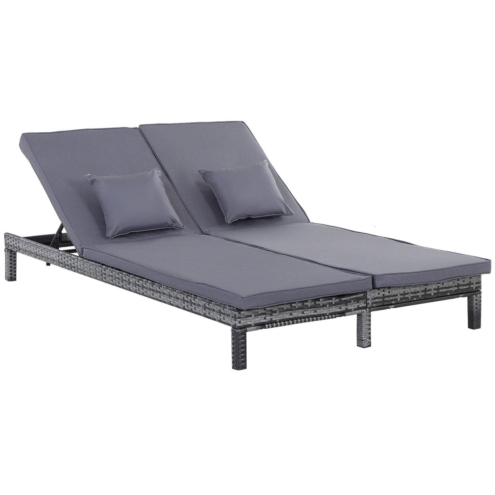 2-person Rattan Lounger W/ Cushion