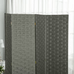 4 Panel Folding Room Dividers For Wall Privacy Screen Panels | One Size | Gray