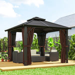 3x3m Hardtop Gazebo With 7mm Double Polycarbonate Roof