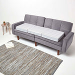 Cotton Orthopaedic Foam 3 Seater Booster Cushion | 50cm x 150cm | Grey & White