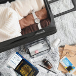 Large  29.5" Lightweight 4 Wheel 800d Soft Case Quilted Suitcases Set Of 3 Anti Crack - Cabin & Hold Luggage 100+ Airlines Approved | Large | Black