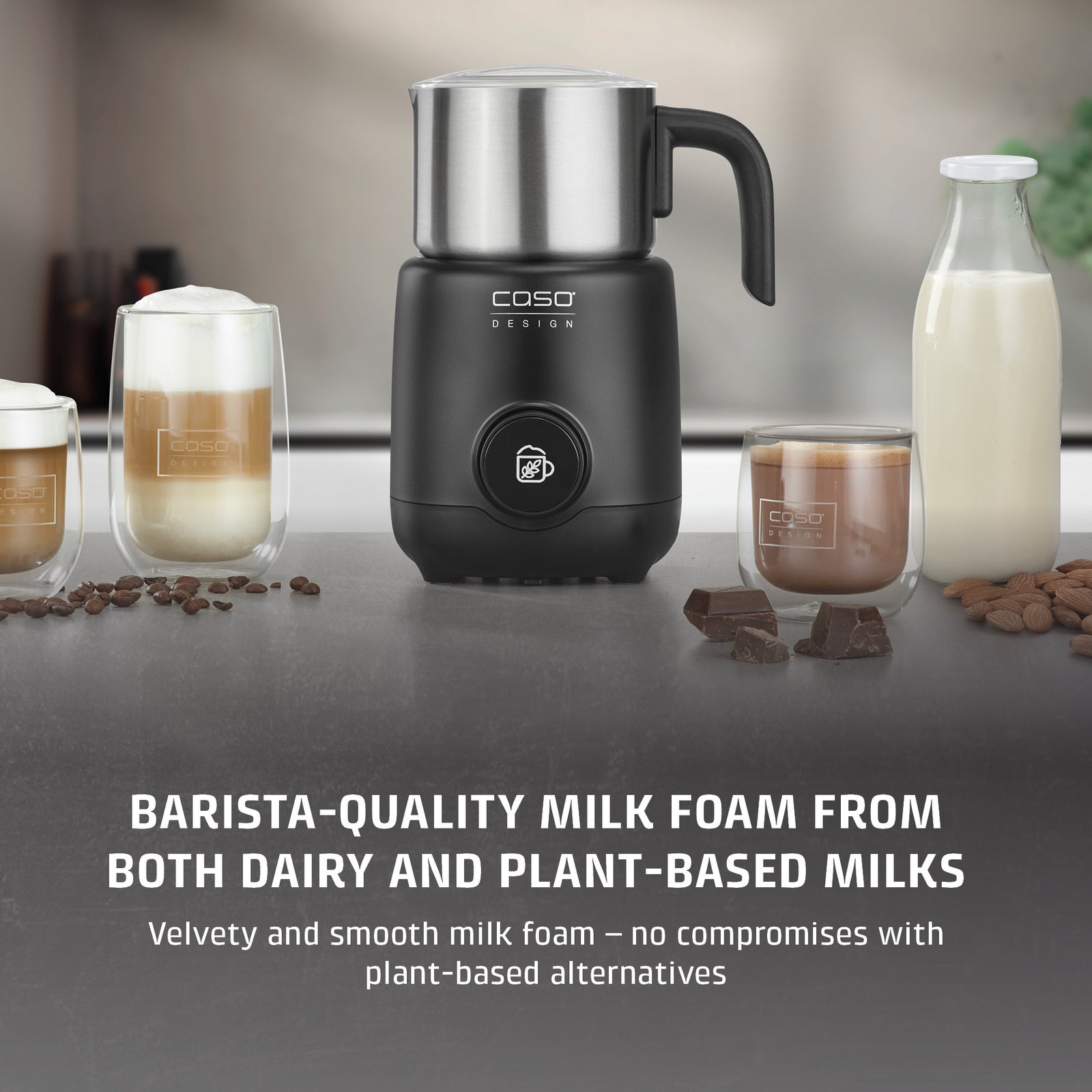 CASO Design Premiumlatte Xl Electric Milk Frother With 9 Programs, Hot Chocolate Maker - 750ml Capacity