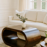 Amaya Solid Wood Coffee Table In Chocolate Brown Finish