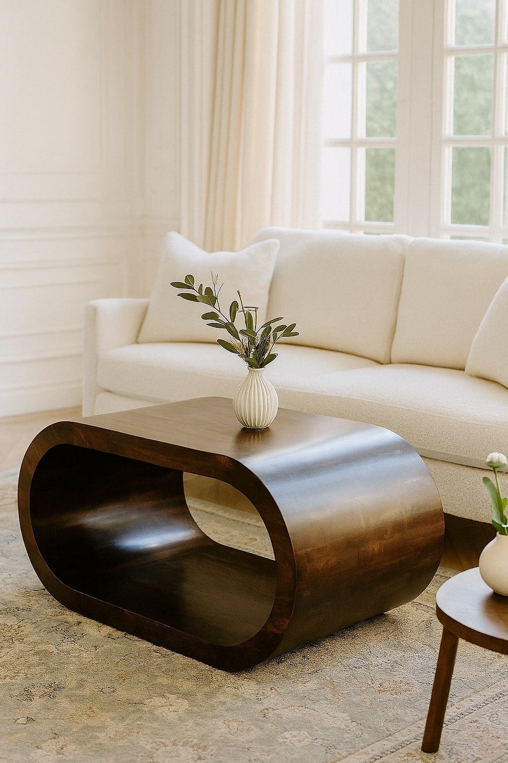 Amaya Solid Wood Coffee Table In Chocolate Brown Finish