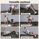 Centra Adjustable Workout Bench Roman Chair 8-position Backrest Home Gym 300kg