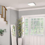 Palermo Modern White Led Ceiling Lamp Included Remote With Adjustable Brightness And Colour Temperature | 33cm | White