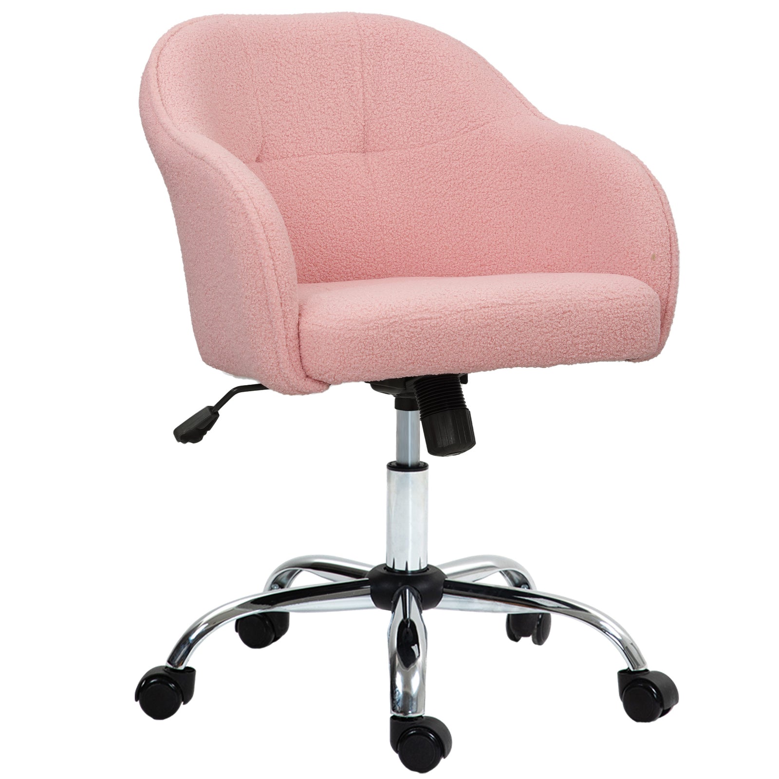 Vanity Chair For Desk, Wheels | Pink