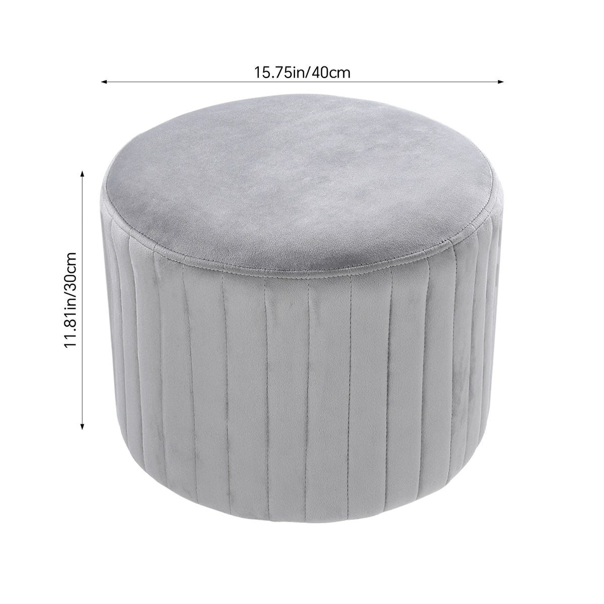 Breeins Upholstered Footstool With Anti-slip Foot Pads