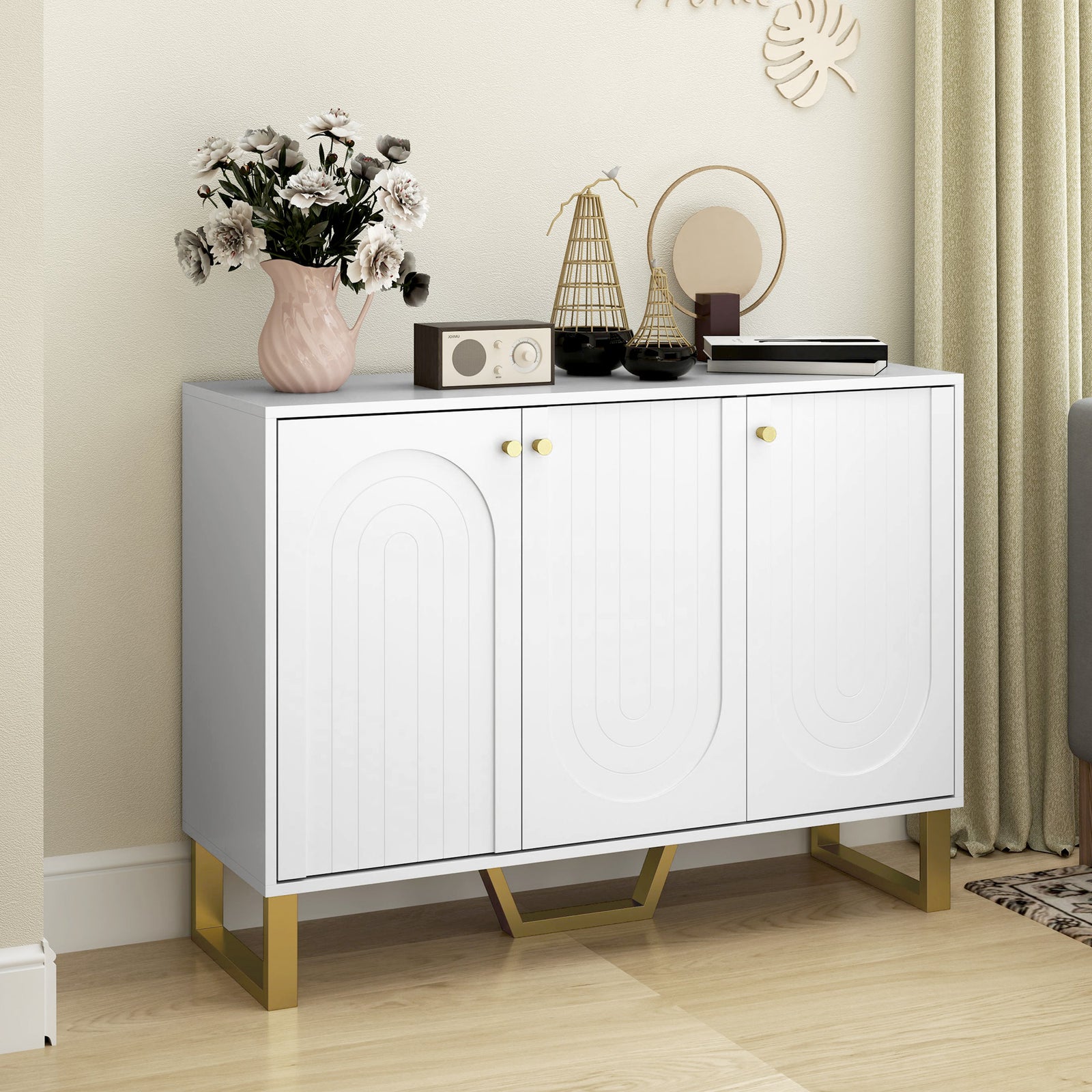 Sideboard With Adjustable Shelves & Doors
