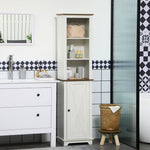 Tall Bathroom Cabinet Storage Cupboard With Door, Adjustable