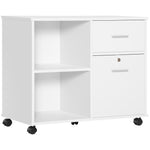 Filing Cabinet Mobile Printer Stand Drawer For A4 Size Files | One Size | White