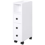 Slimline Bathroom Storage W/ 2 Drawers Wheels
