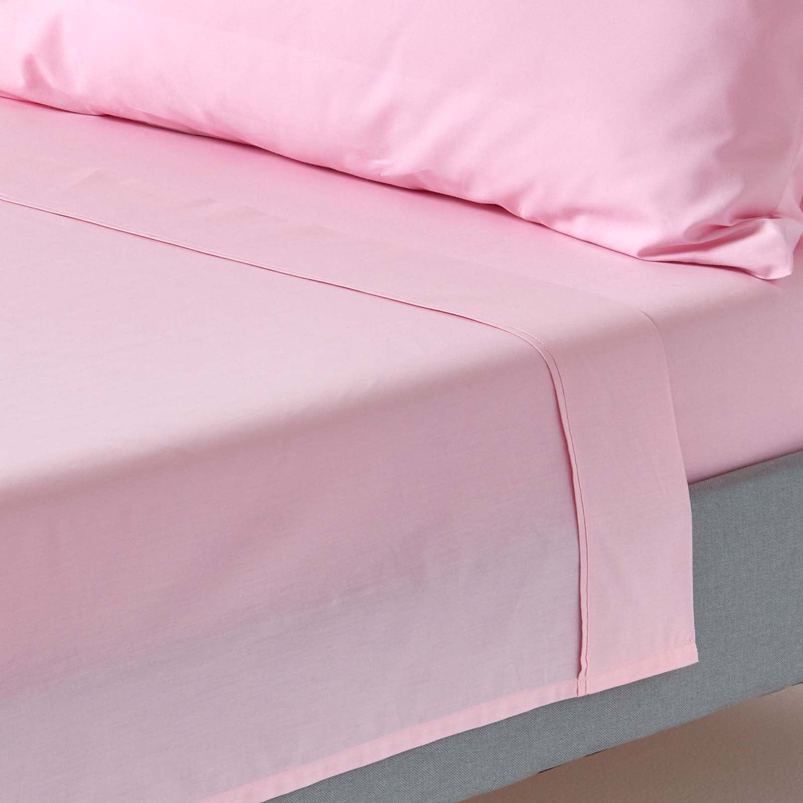 Egyptian Cotton Flat Sheet 200 Tc | Single | Pink