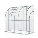 214x118x212cm Walk-in Lean-to Greenhouse