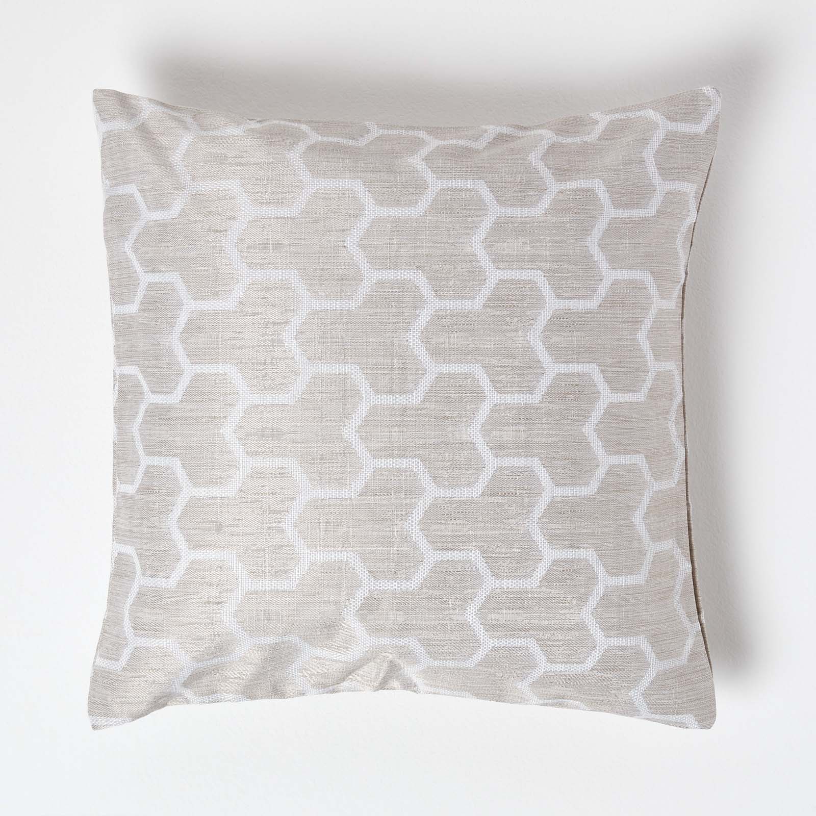 Geometric Jacquard Cushion Cover | 45cm x 45cm | Natural