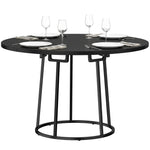 Round Dining Table For 4-6 Space Saving 120 Cm | Black