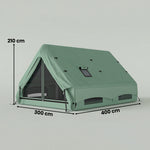 Inflatable Tent, 4 Season Hot Tent 10000mm Waterproof | Green