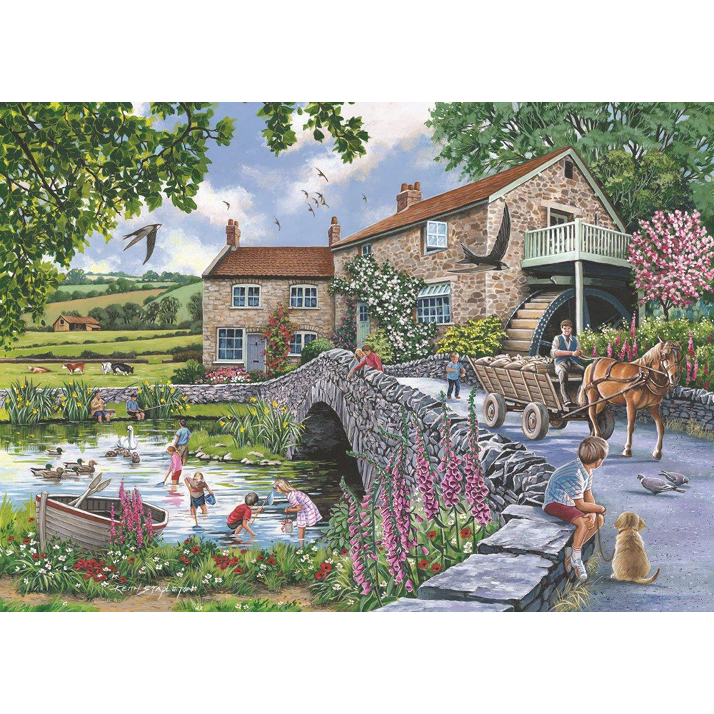 Old Mill - 1000 Piece Jigsaw Puzzle For Adults