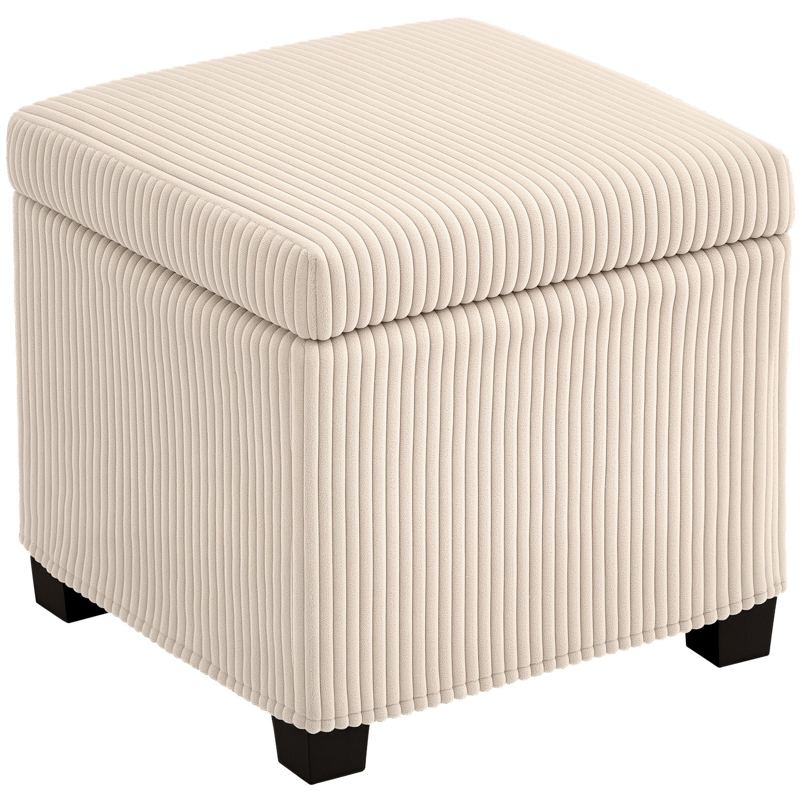 40cm Ottoman Storage Box With Removable Lid, Foot Rest | Beige
