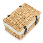 36cm Buff Wicker Empty Picnic Basket | One Size | White