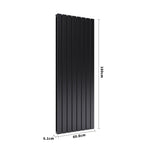 Steel Smoke Grey Vertical Tall Radiator With Double Panel