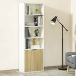2 Door 4 Shelves Bookcase Wooden Storage Cabinet | One Size | Brown