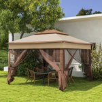 Garden Folding Tent Heavy Duty Pop Up Gazebo For Party | Khaki