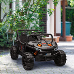 12v Kids Ride On Car, Electric Truck W/ Remote, Four Suspension Wheels | Black