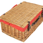 Wicker 55cm Buff Empty Picnic Basket Unlined | Red