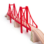 Double Suspension Bridge for Wooden Train Sets