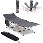 Single Person Folding Camping Cot Portable Camp Sleeping Bed | Gray