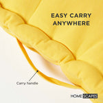 Cotton Plain Floor Cushion | 40cm x 40cm | Yellow