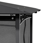 3x3.65m Gazebo With Double Roof And Mesh Curtains Outdoor Patio Pavilion For Backyard, Lawn, Deck