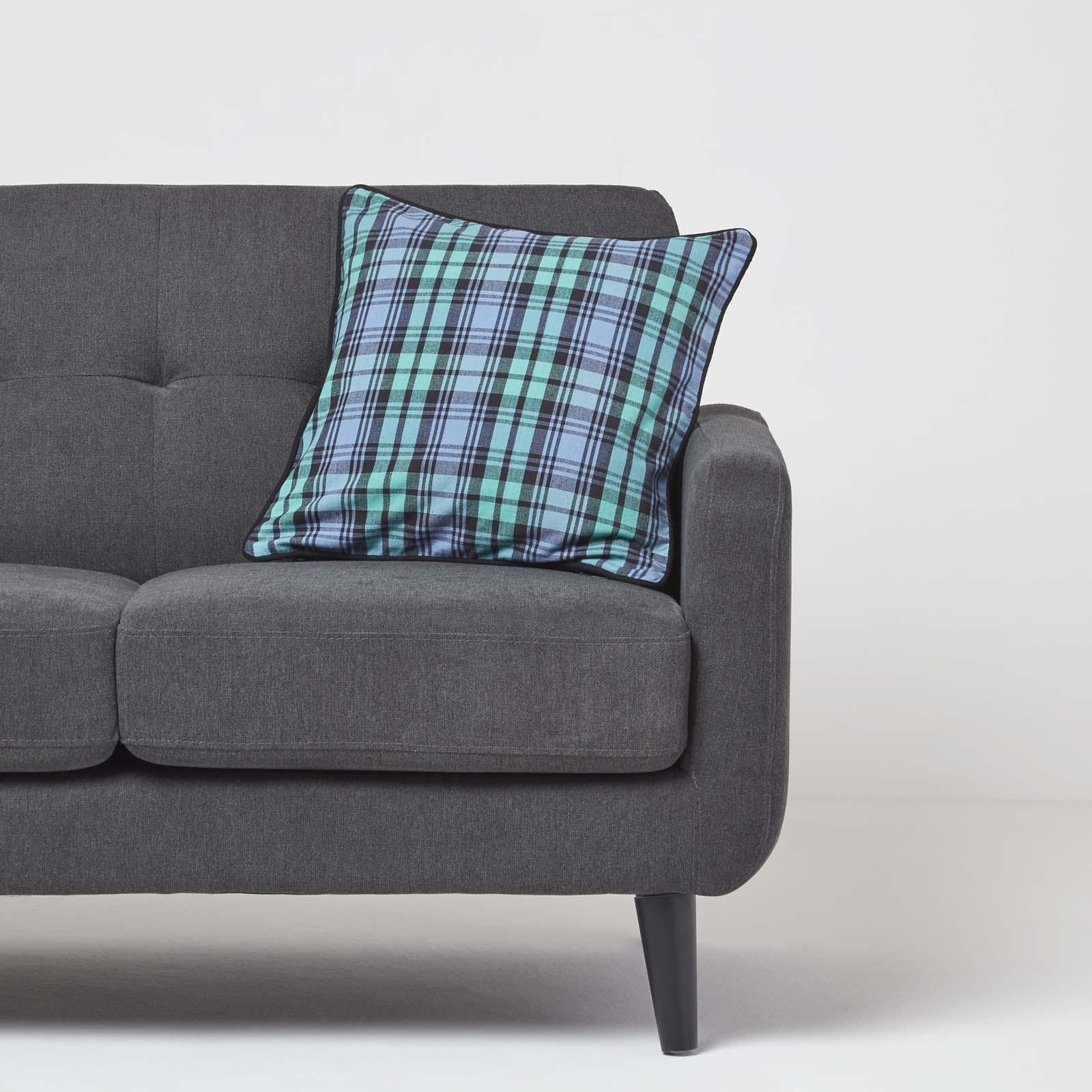 Tartan Check Cotton Cushion Cover | 45cm x 45cm | Blackwatch