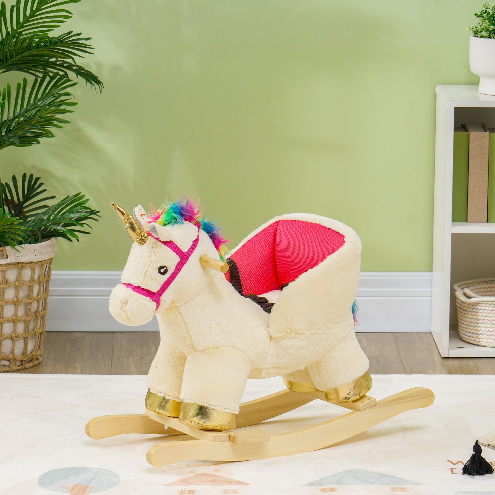 Rocking Horse Ride On Unicorn With Realistic Sound For 18-36 Months