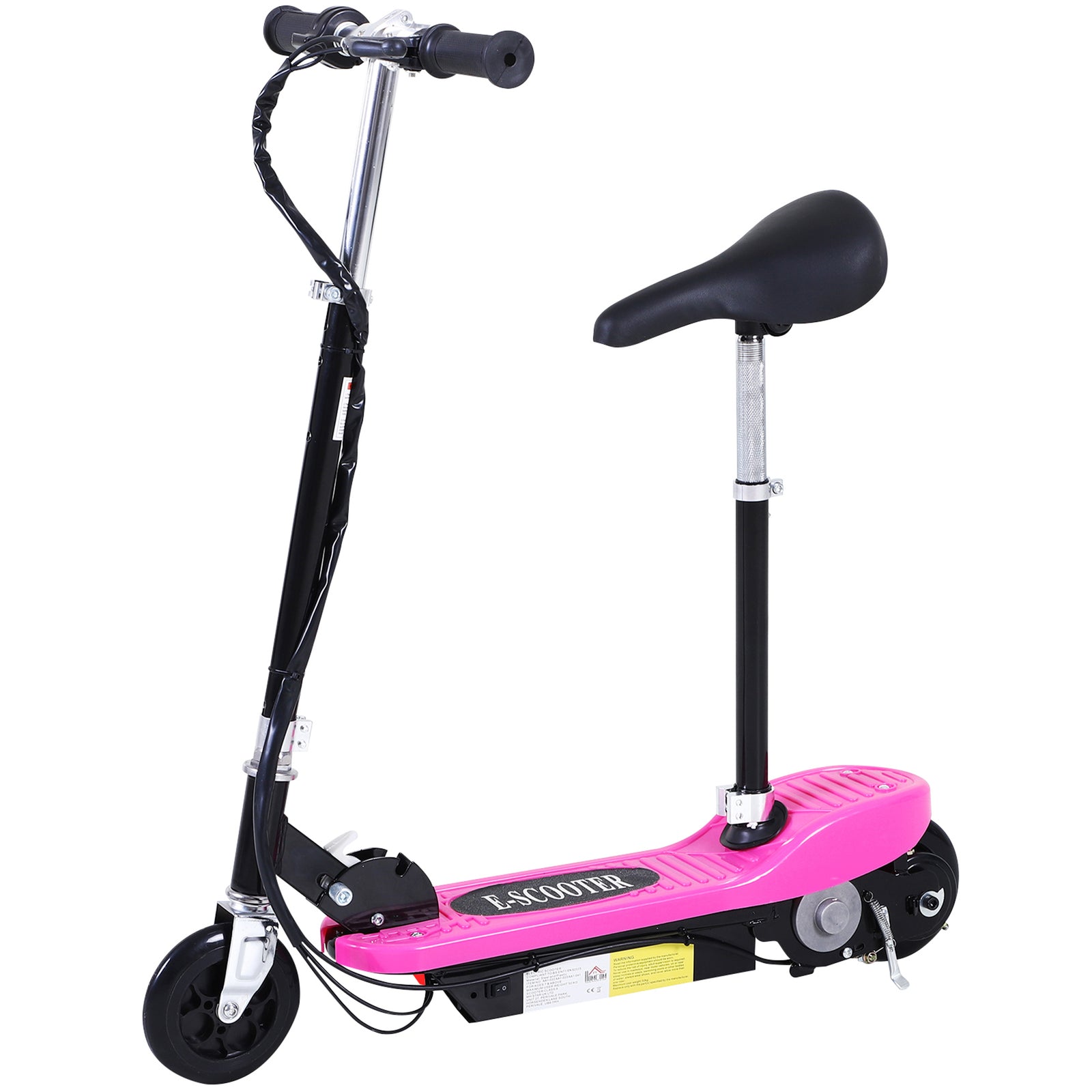 Foldable Powered Scooter With Adjustable Seat And Brake | Pink