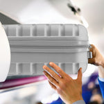 45x36x20cm Lightweight Underseat Cabin Carry On Suitcase - 100+ Airline Approved - Hard Shell Luggage - 4 Wheels | 45 x 36 x 20cm | Silver