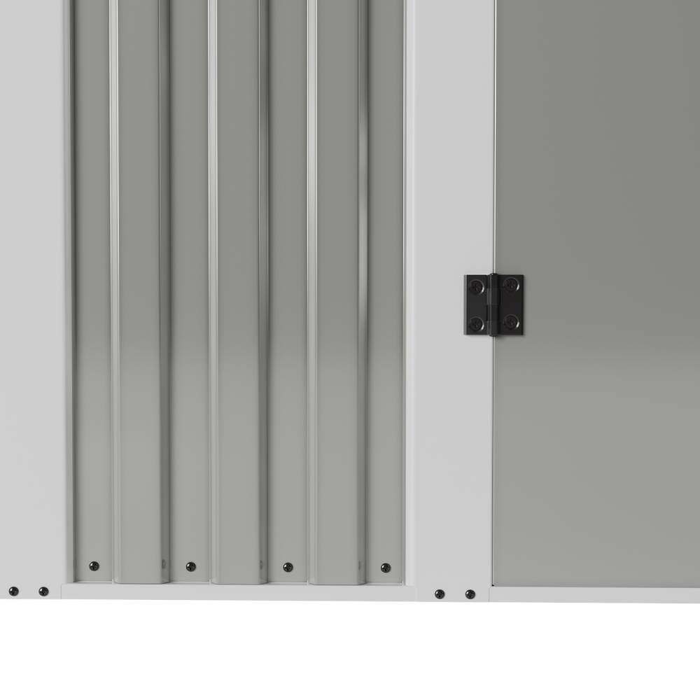 4 X 3ft Metal Garden Storage Shed With Lockable Door | Light Grey