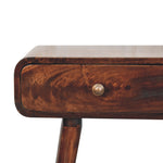 California Walnut Curved Hallway Table